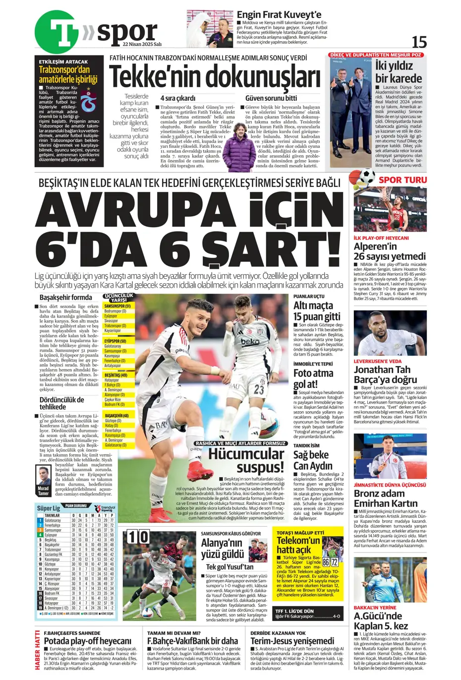 "Fenerbahçe'de gözler artık divanda" | Sporun manşetleri - 32