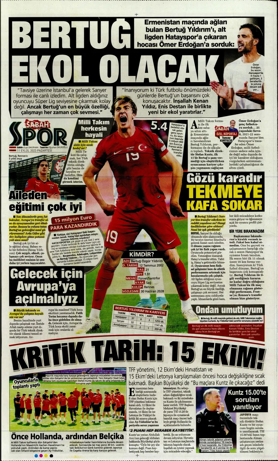 "Sacha Boey, İtalya yolcusu" | Sporun manşetleri (11 Eylül 2023) - 25 "Sacha Boey, İtalya yolcusu" | Sporun manşetleri (11 Eylül 2023) - 25