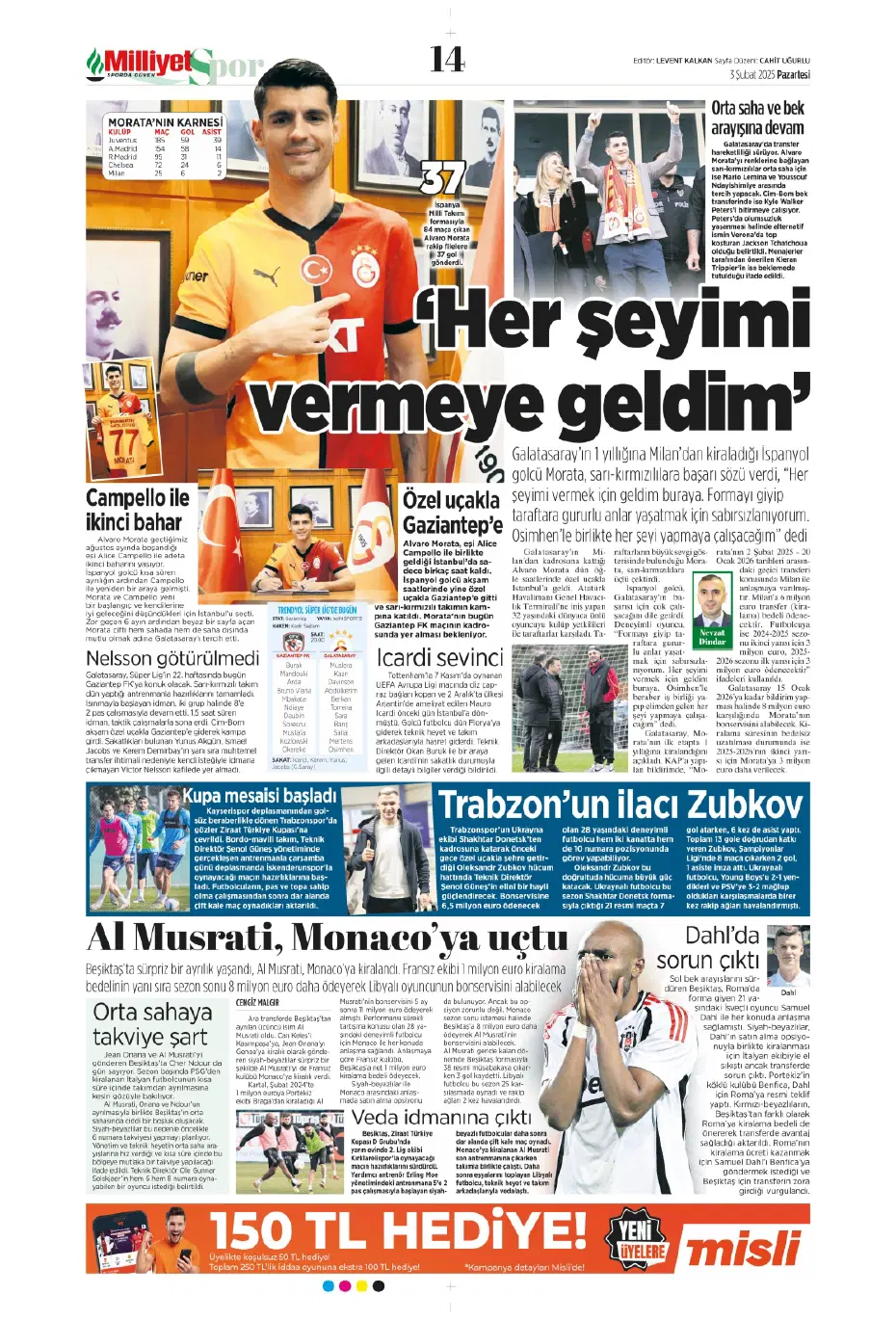 "Transferde Kartal haftası" | Sporun manşetleri - 15