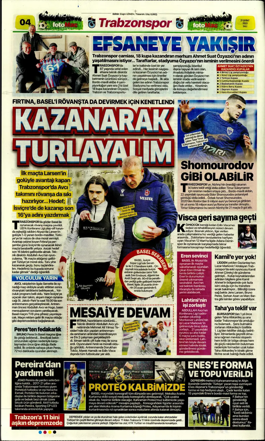 "Fener düğmeye bastı" - Gazete manşetleri (21 Şubat 2023) - 14