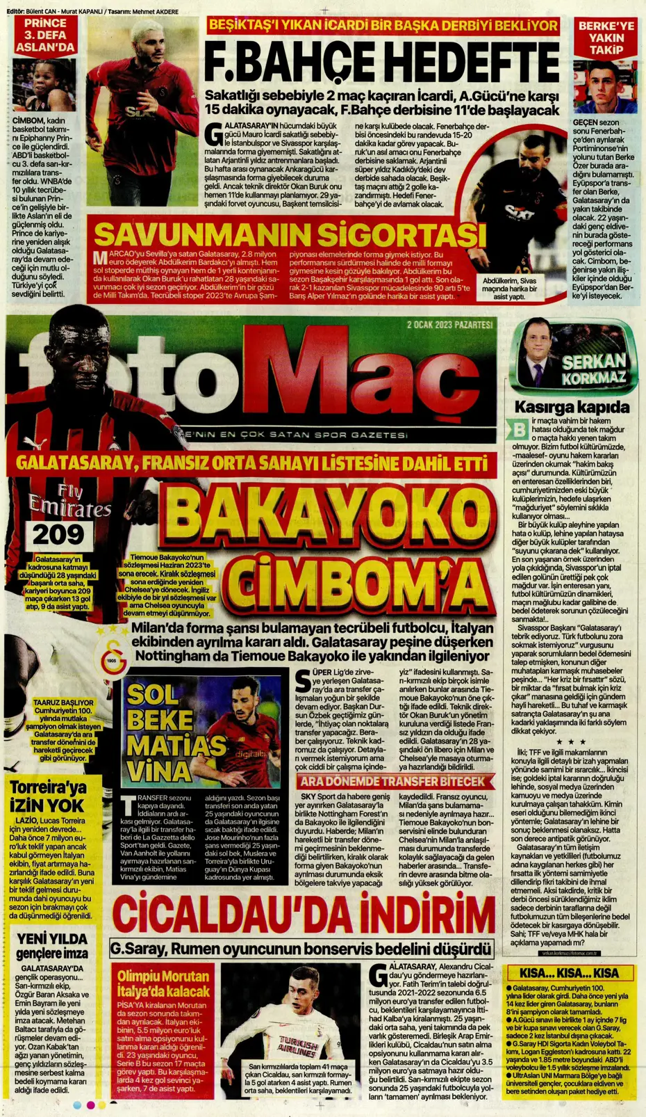 Sporun Manşetleri (2 Ocak 2023) - 8
