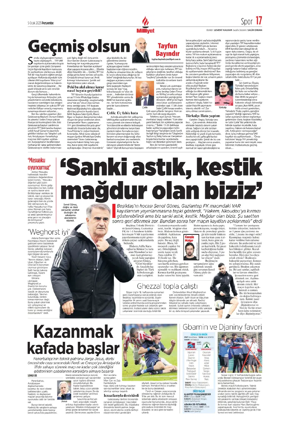 Sporun Manşetleri (5 Ocak 2023) - 19