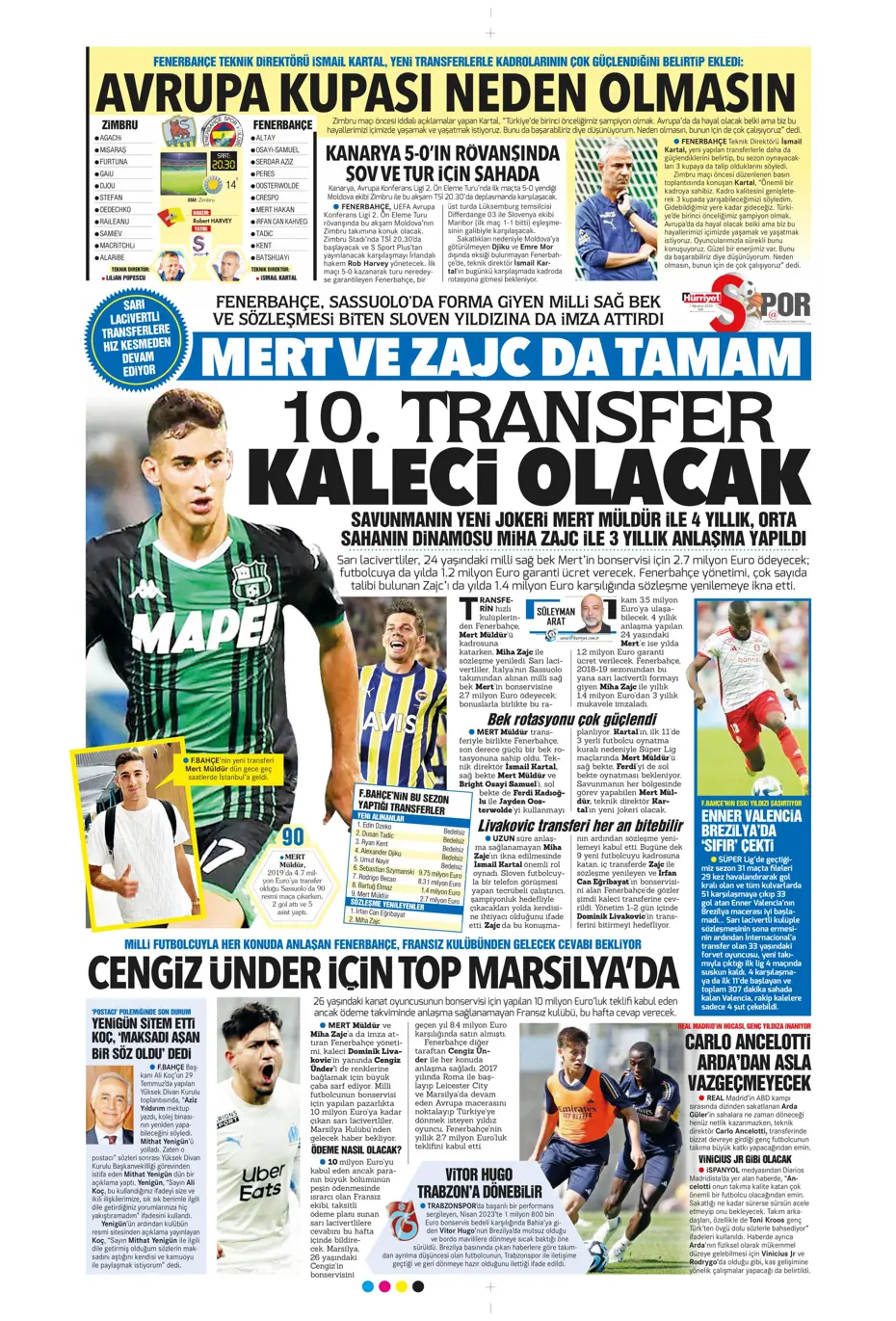 "Nelsson'un yerine Sergio Ramos" | Sporun Manşetleri - 20 "Nelsson'un yerine Sergio Ramos" | Sporun Manşetleri - 20