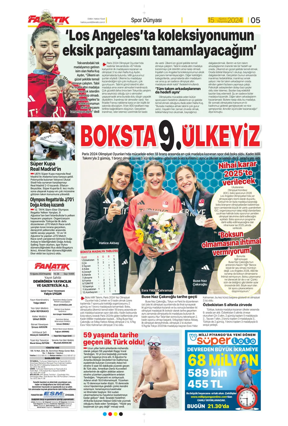 "Muci'yle yol ayrımı" | Sporun manşetleri (15 Ağustos 2024) - 8