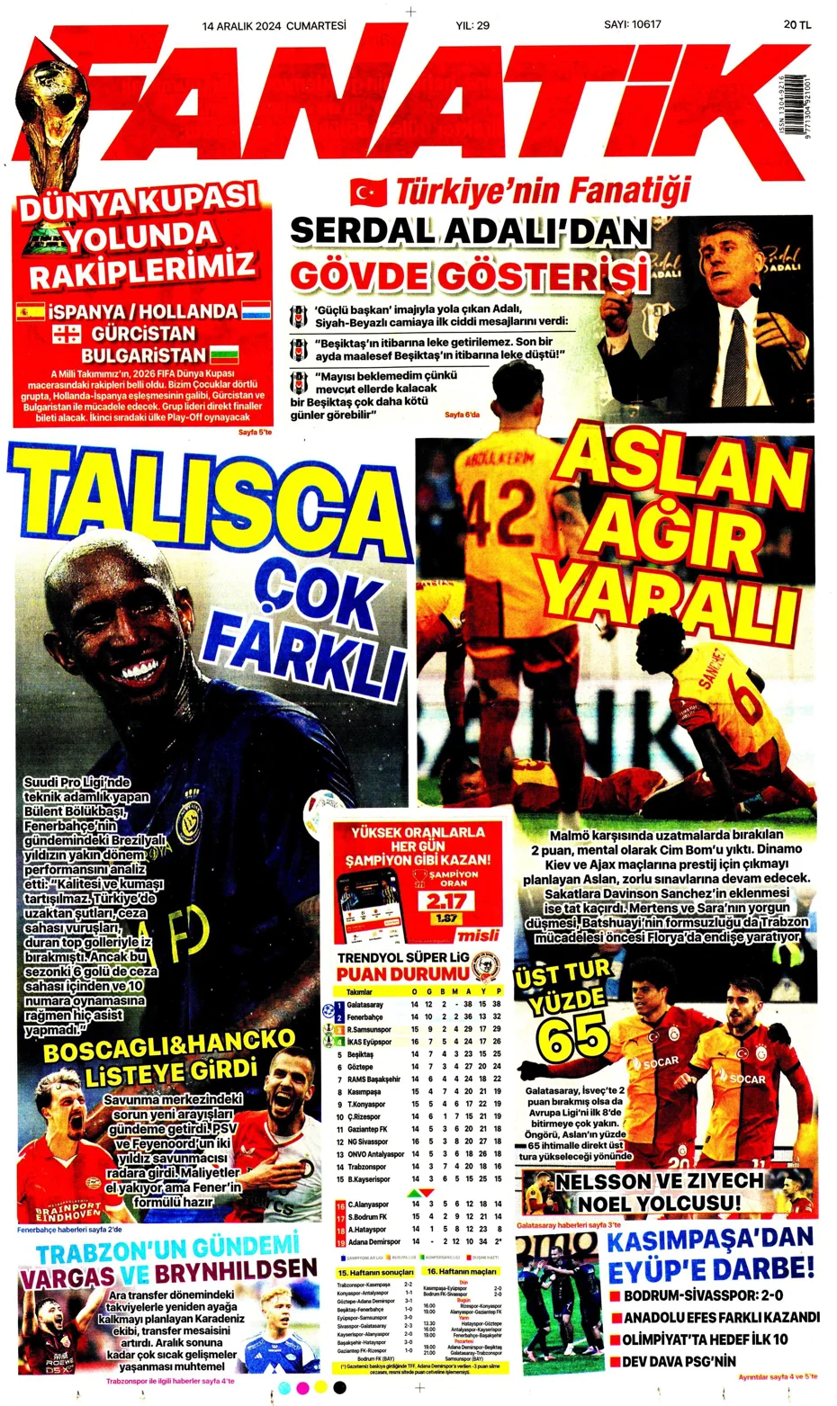 "Boscagli ve Hancko listeye girdi" | Sporun manşetleri - 1
