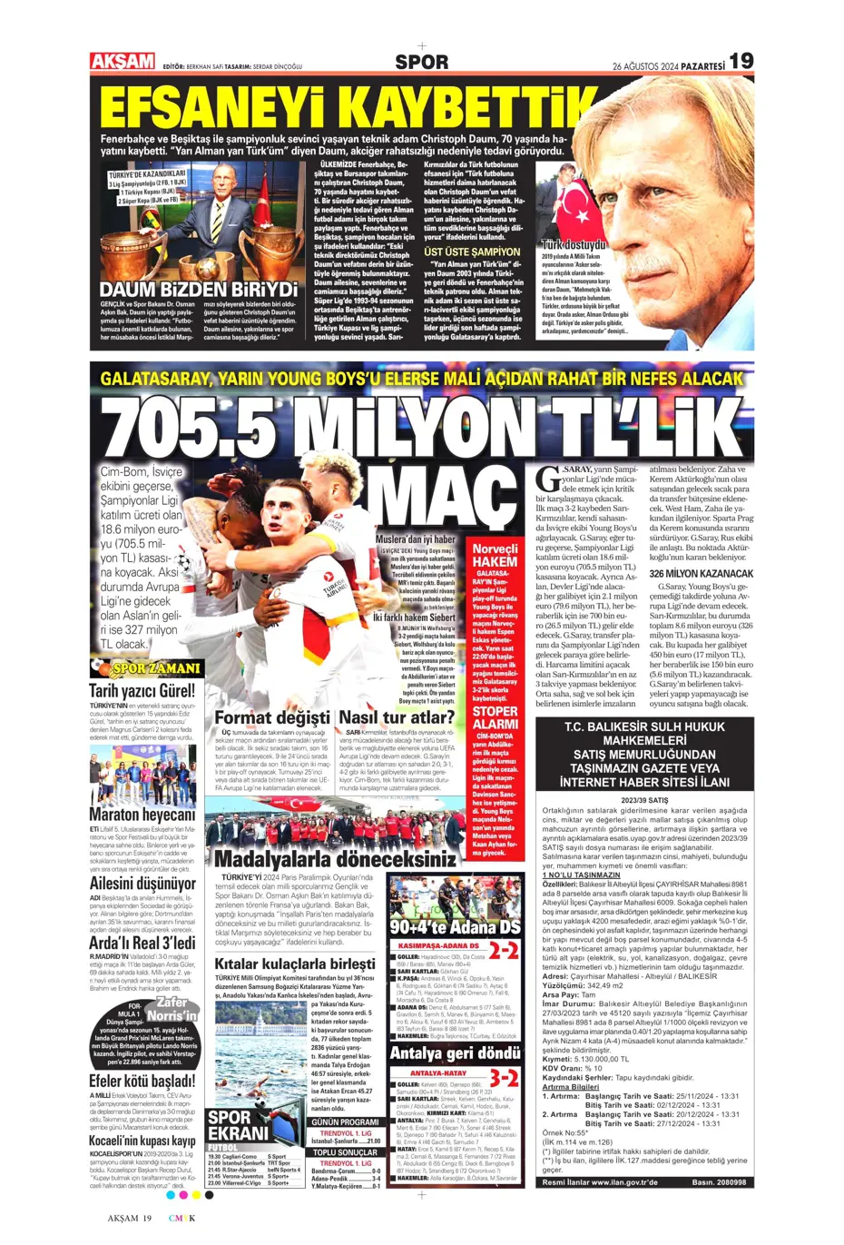 "Mou'nun planı Rize'yi dağıttı" | Sporun manşetleri (26 Ağustos 2024) - 3 "Mou'nun planı Rize'yi dağıttı" | Sporun manşetleri (26 Ağustos 2024) - 3