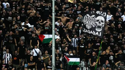 İsrail tepkileri sürüyor: Avrupa maçında Filistin'e destek