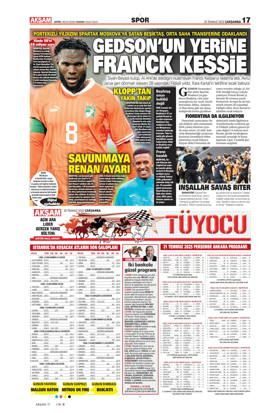 "Beşiktaş'ta Sergen Yalçın ve Mancini bombası" | Sporun manşetleri - 32