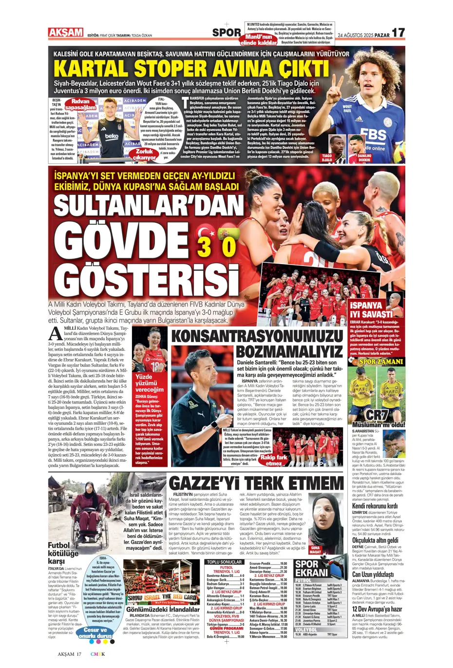 "Galatasaray'a üçlü piyango" | Sporun manşetleri - 46