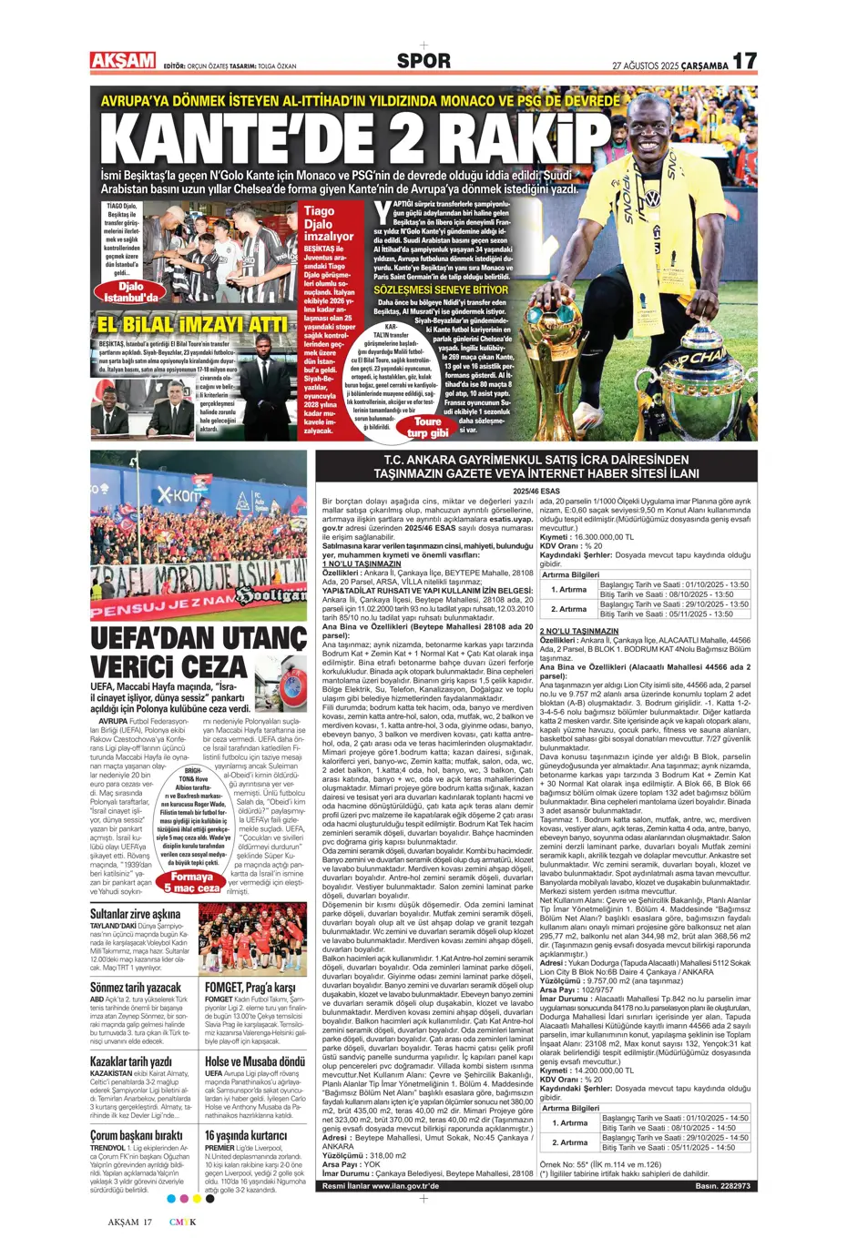 "Fenerbahçe'den 850 milyon euroluk tarihi hamle" | Sporun manşetleri - 33