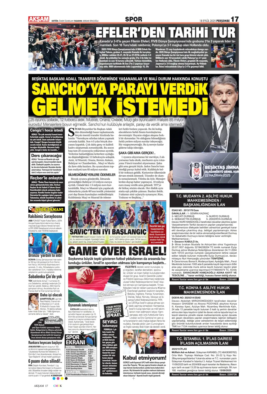 "Fenerbahçe 'Can' evinden vuruldu" | Sporun manşetleri - 25