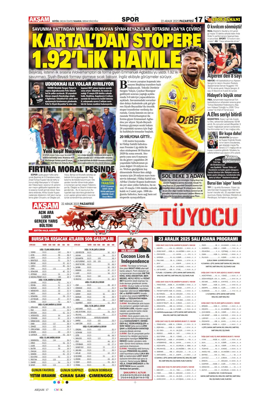 "Fenerbahçe'de 2 isim takımdan ayrılıyor: 35 milyon euro" | Sporun manşetleri - 27