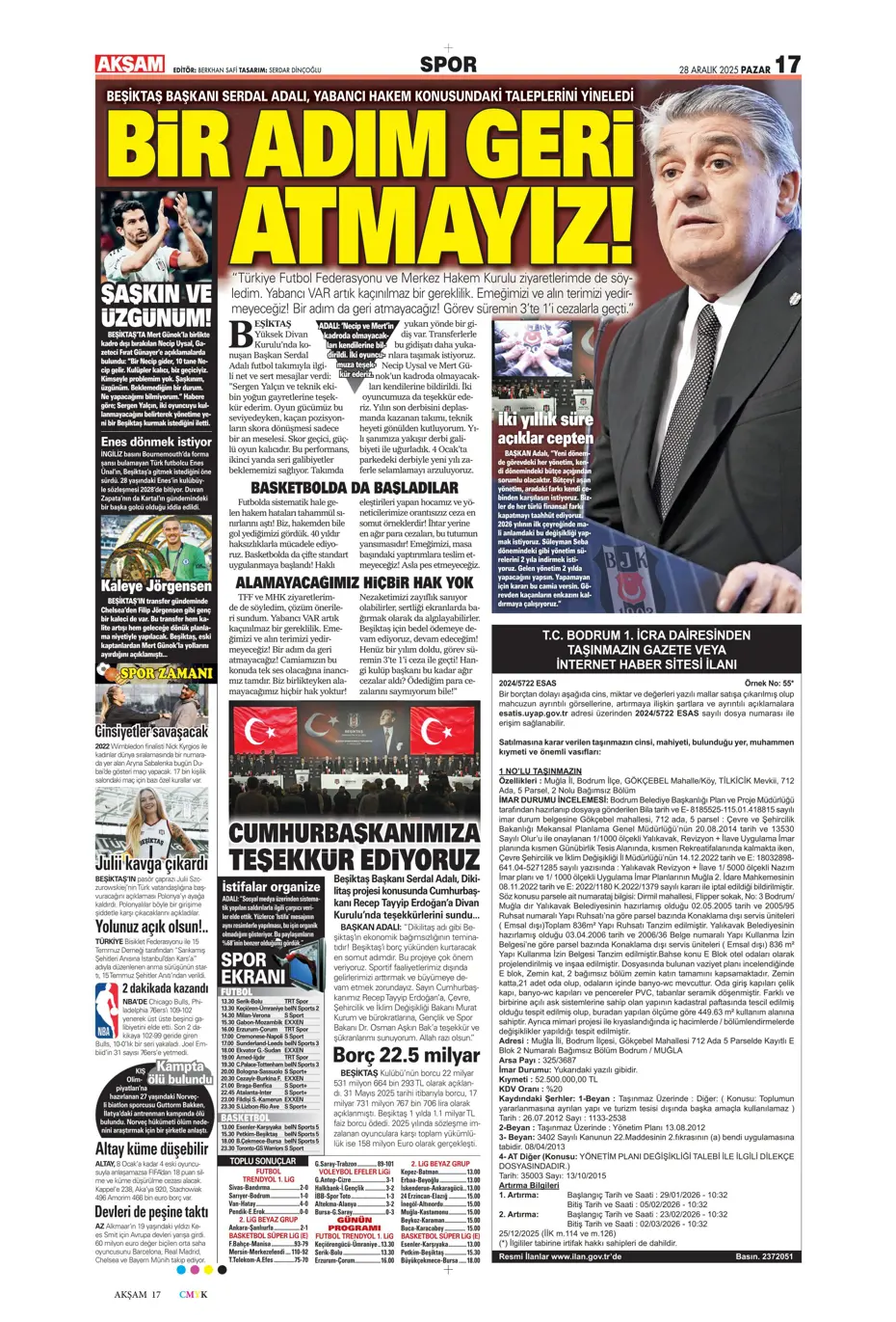 "Fenerbahçe'ye Szymanski piyangosu: Kabul ettiler" | Sporun manşetleri - 19 "Fenerbahçe'ye Szymanski piyangosu: Kabul ettiler" | Sporun manşetleri - 19