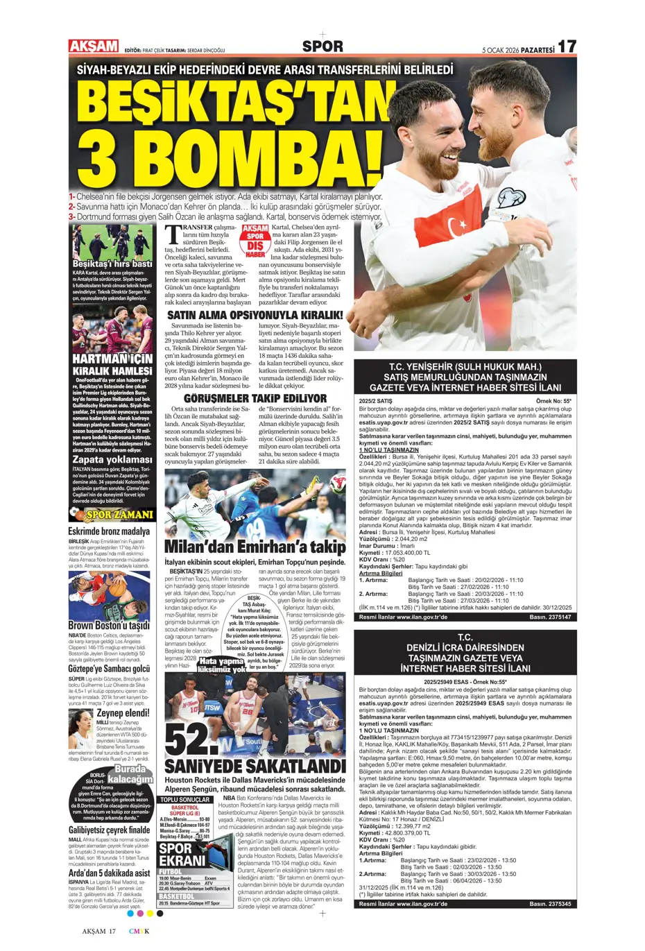 "Fenerbahçe'ye yeni yılın ilk piyangosu Sofyan Amrabat'tan" | Sporun manşetleri - 30