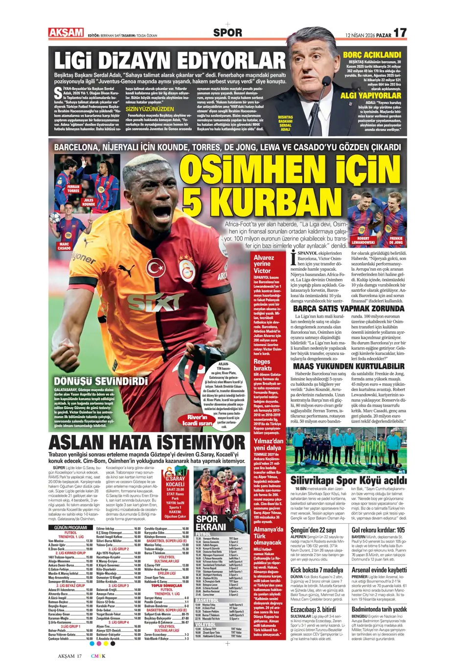 Osimhen için 5 futbolcuyla yollar ayrılıyor | Sporun manşetleri - 25 Osimhen için 5 futbolcuyla yollar ayrılıyor | Sporun manşetleri - 25