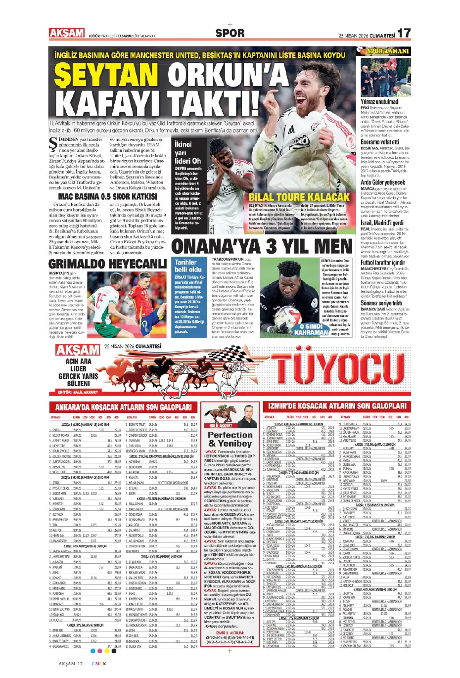 "Orkun Kökçü için 60 milyon euroyu gözden çıkardılar" | Sporun manşetleri - 21