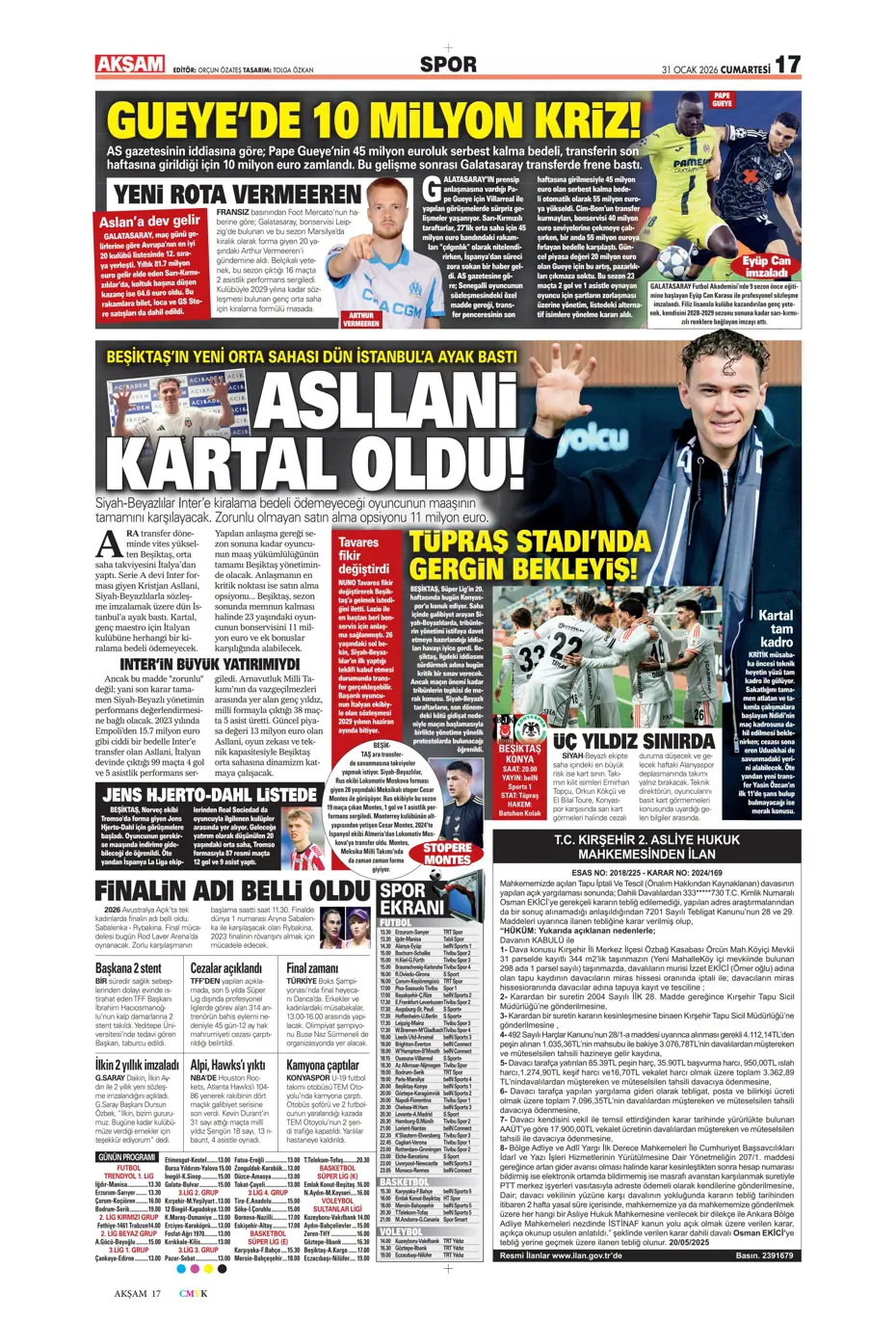 "Lookman, Fenerbahçe'de" | Sporun manşetleri - 19