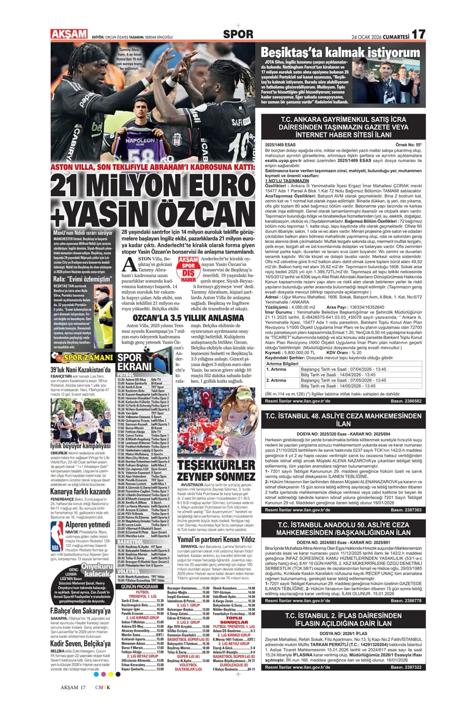 "Yaser Asprilla, Galatasaray'da" | Sporun manşetleri - 8