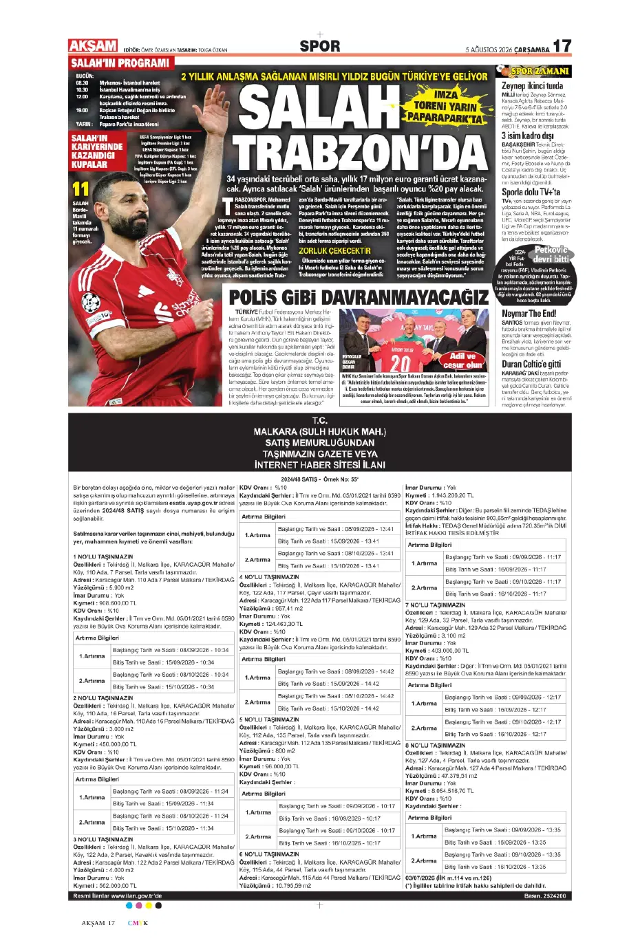 Salah sonrası Trabzonspor'un yeni bombası Süper Lig'den | Sporun manşetleri - 23