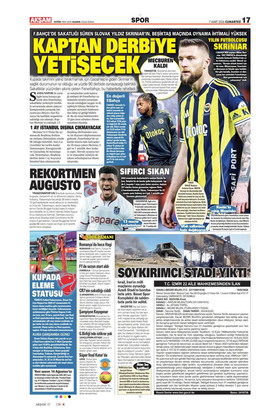 "Tedesco'ya Alman ve İtalyan markajı" | Sporun manşetleri - 29