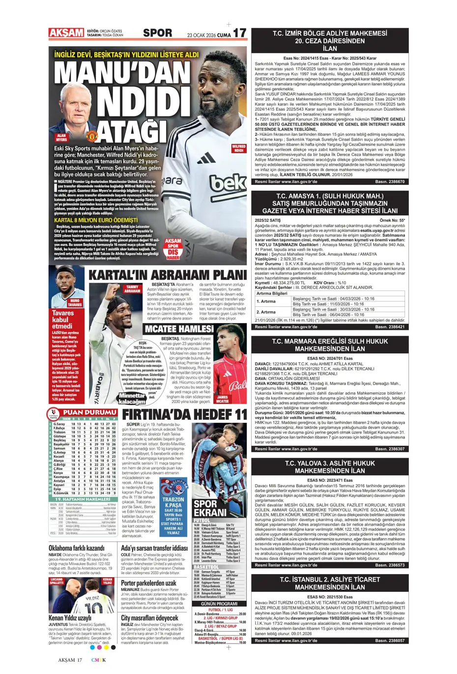 "Fenerbahçe'de En-Nesyri'nin yerine gelecek golcü belli" | Sporun manşetleri - 22 "Fenerbahçe'de En-Nesyri'nin yerine gelecek golcü belli" | Sporun manşetleri - 22