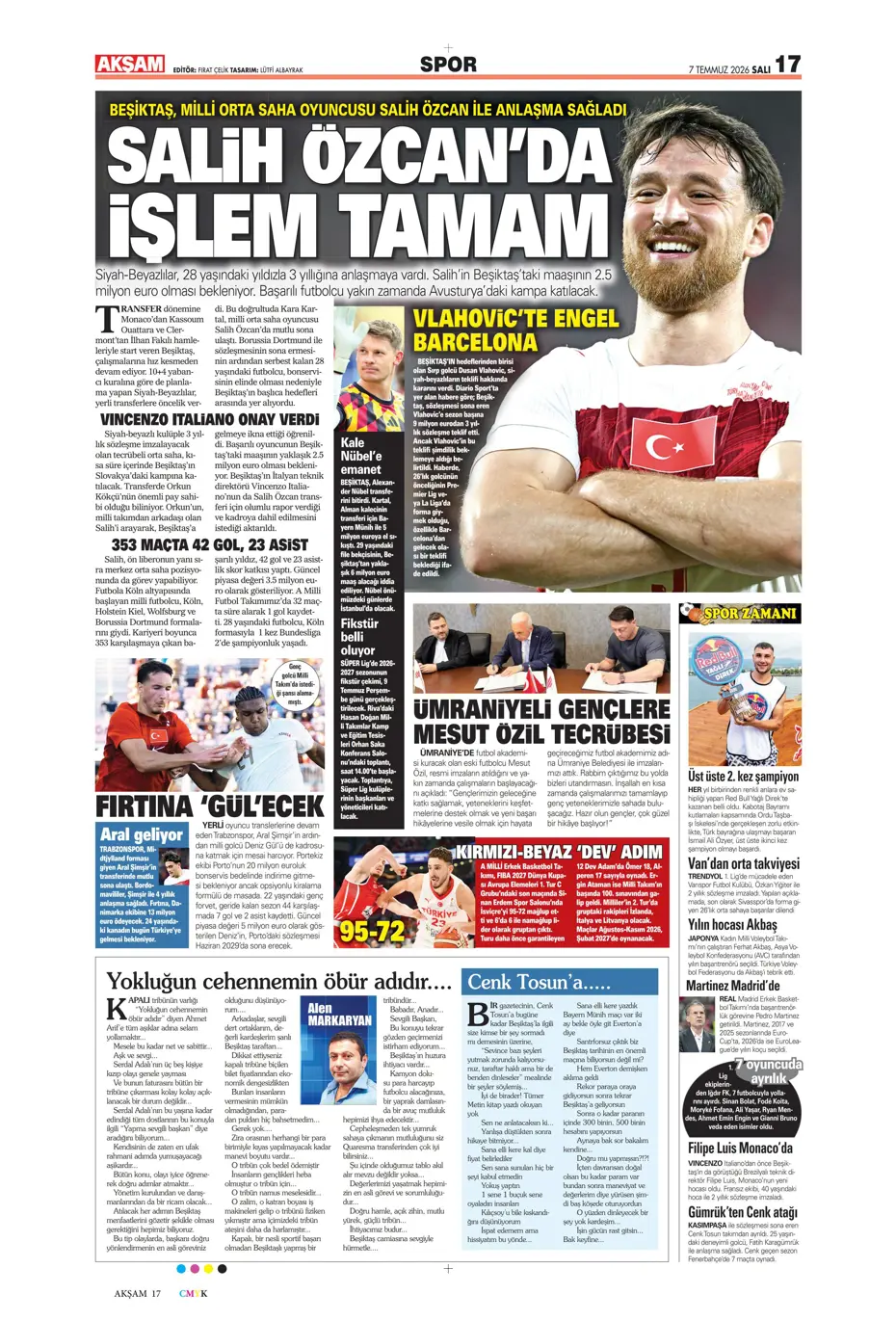 "Ve Greenwood, Fenerbahçe'de" | Sporun manşetleri - 22