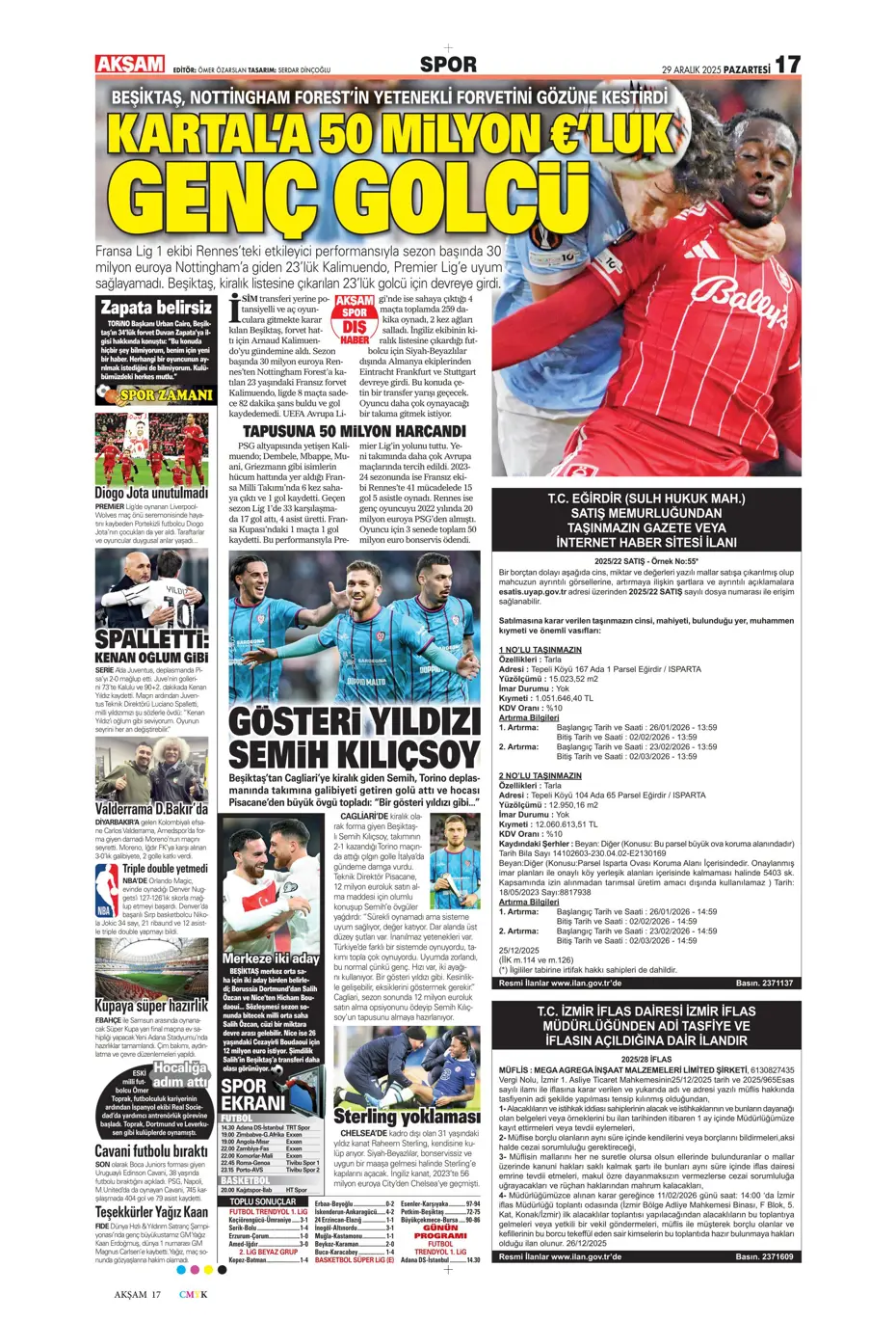 "Fenerbahçe'nin büyük umutlarla transfer ettiği isim Galatasaray'a" | Sporun manşetleri - 29