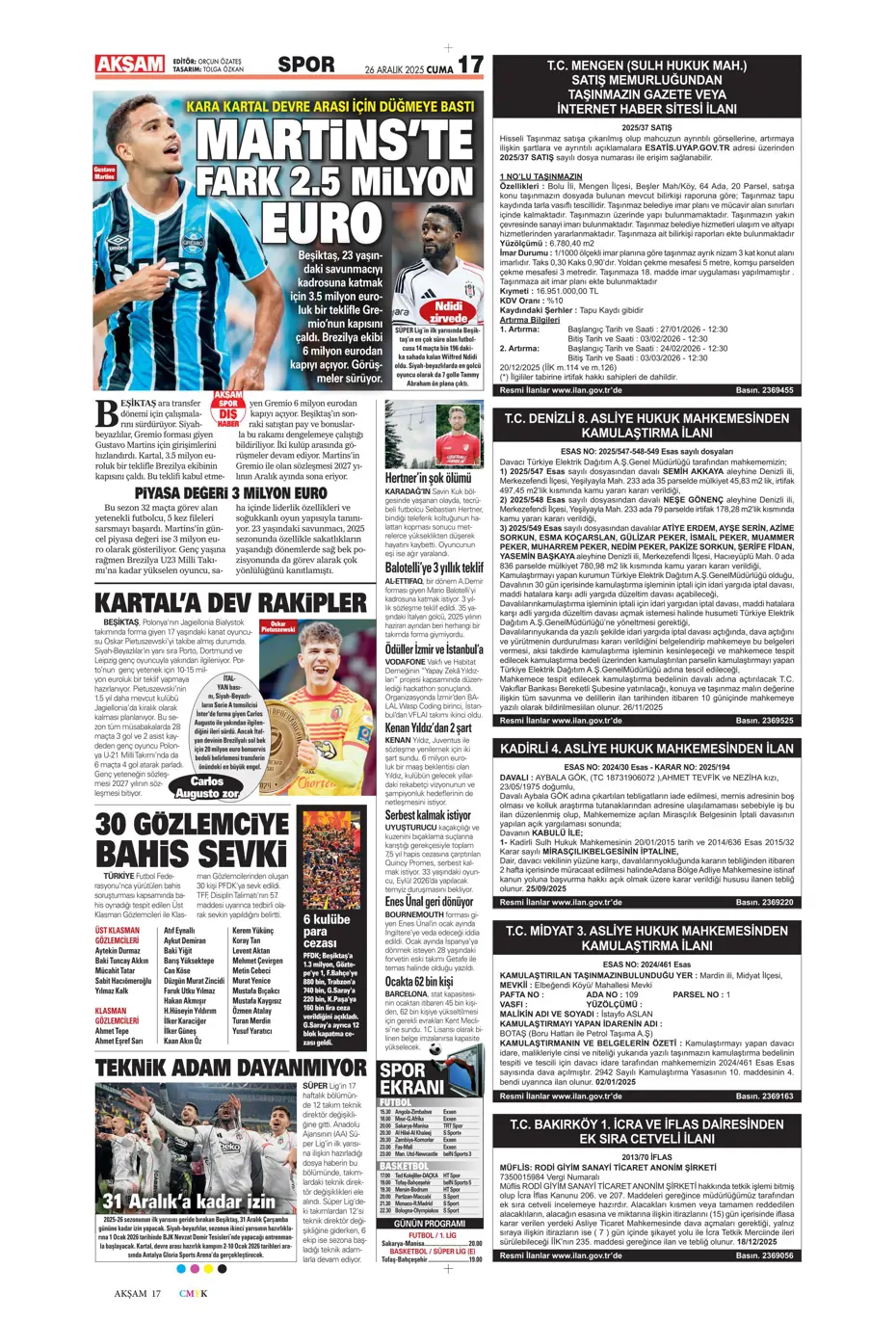 "Kerem Aktürkoğlu'na beklenmedik talip çıktı" | Sporun manşetleri - 24