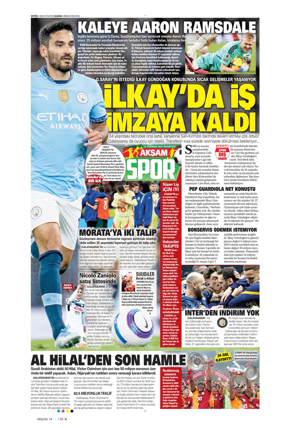 "Fenerbahçe'den Jadon Sancho bombası" | Sporun manşetleri - 34