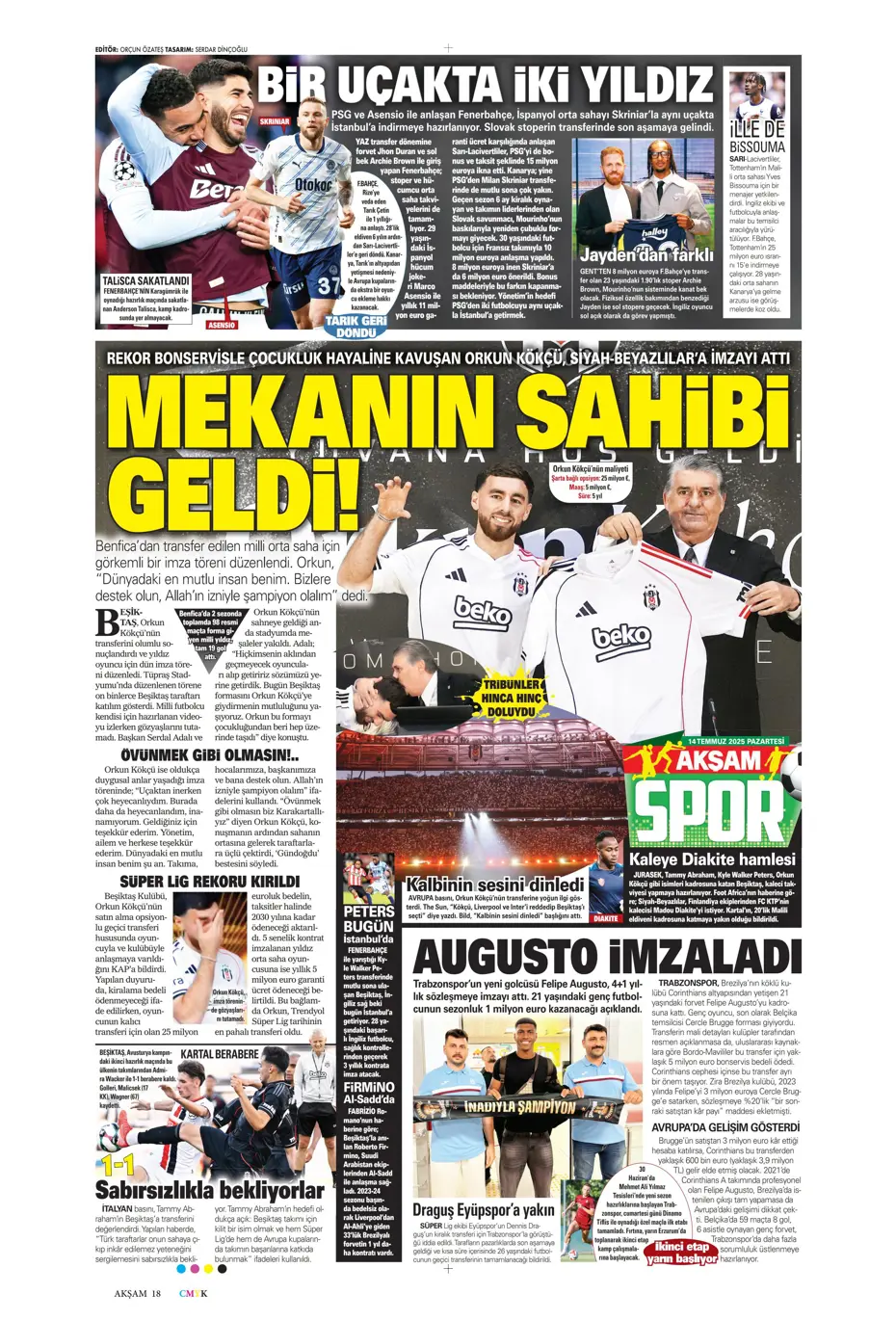 "Marco Asensio Fenerbahçe'de" | Sporun manşetleri - 32