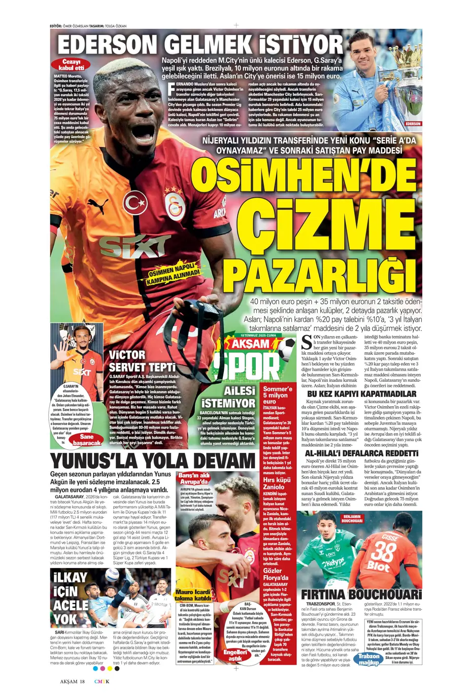 "Fenerbahçe'ye En-Nesyri piyangosu" | Sporun manşetleri - 33