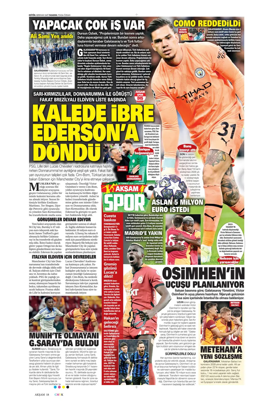 "Beşiktaş'ta Sergen Yalçın ve Mancini bombası" | Sporun manşetleri - 31