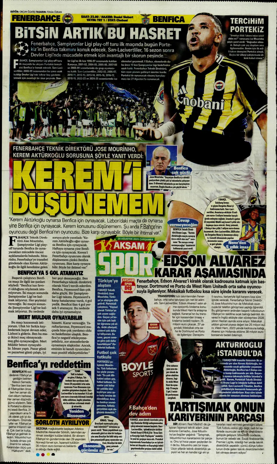 "Fenerbahçe'den Nene sonrası bir transfer daha" | Sporun manşetleri - 33
