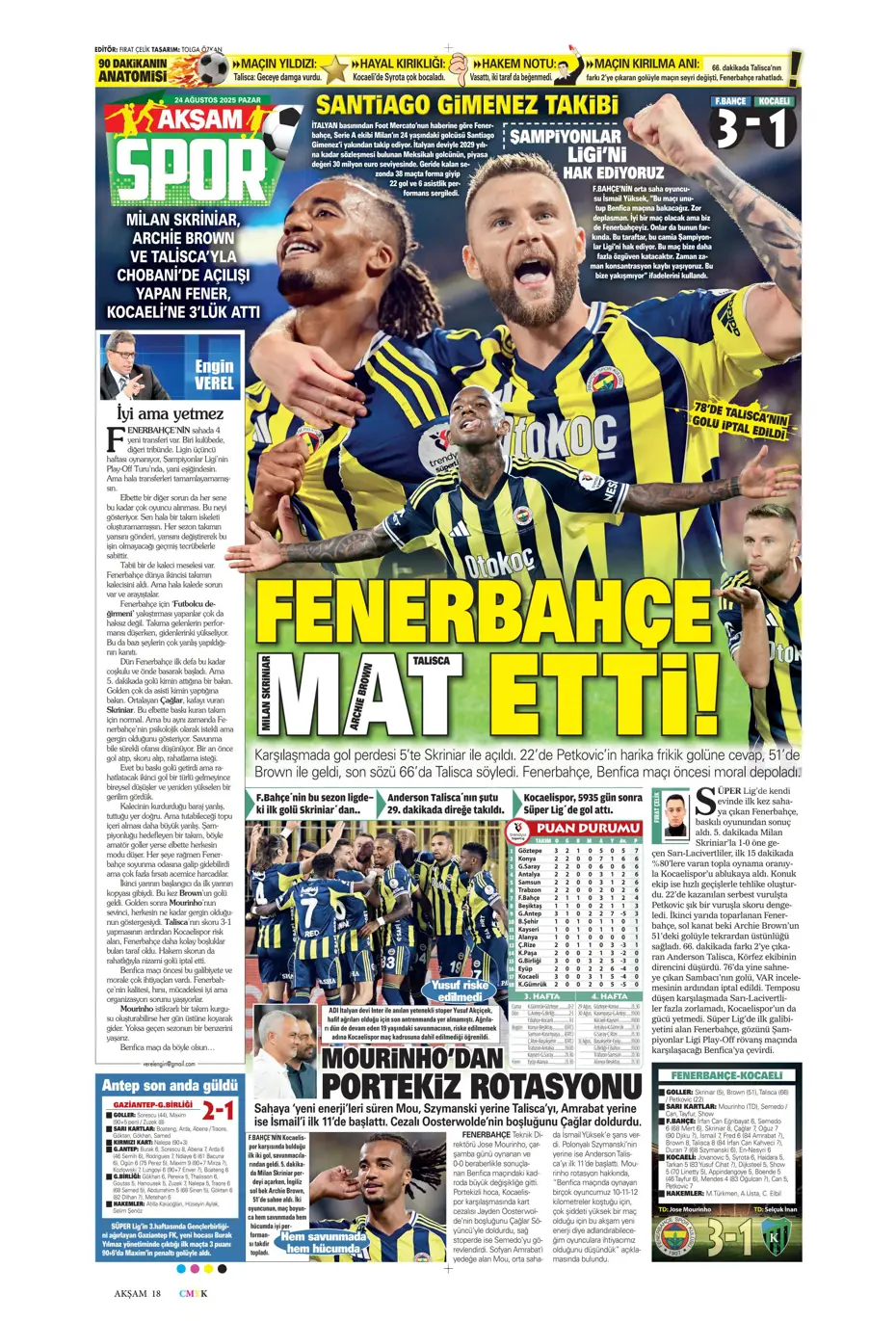 "Galatasaray'a üçlü piyango" | Sporun manşetleri - 45