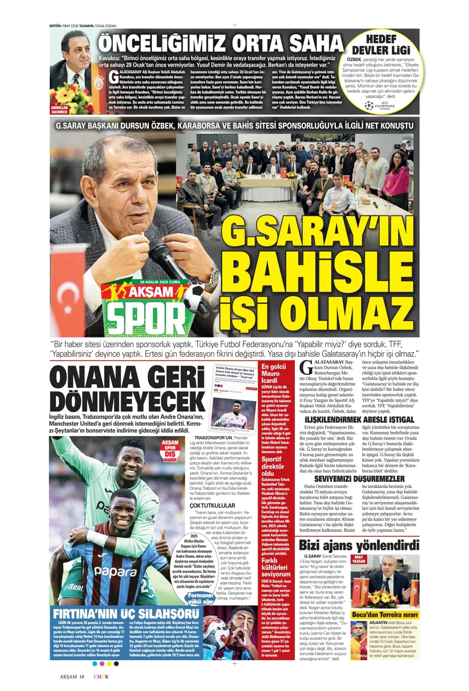 "Kerem Aktürkoğlu'na beklenmedik talip çıktı" | Sporun manşetleri - 33