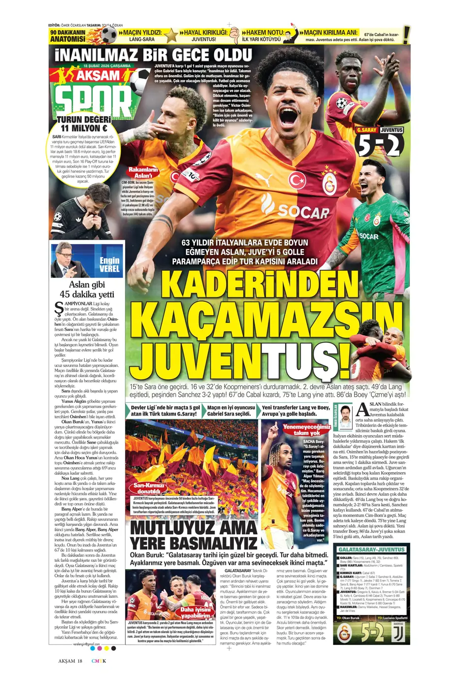 "Aslan Juve'yi perişan etti" | Sporun manşetleri - 29