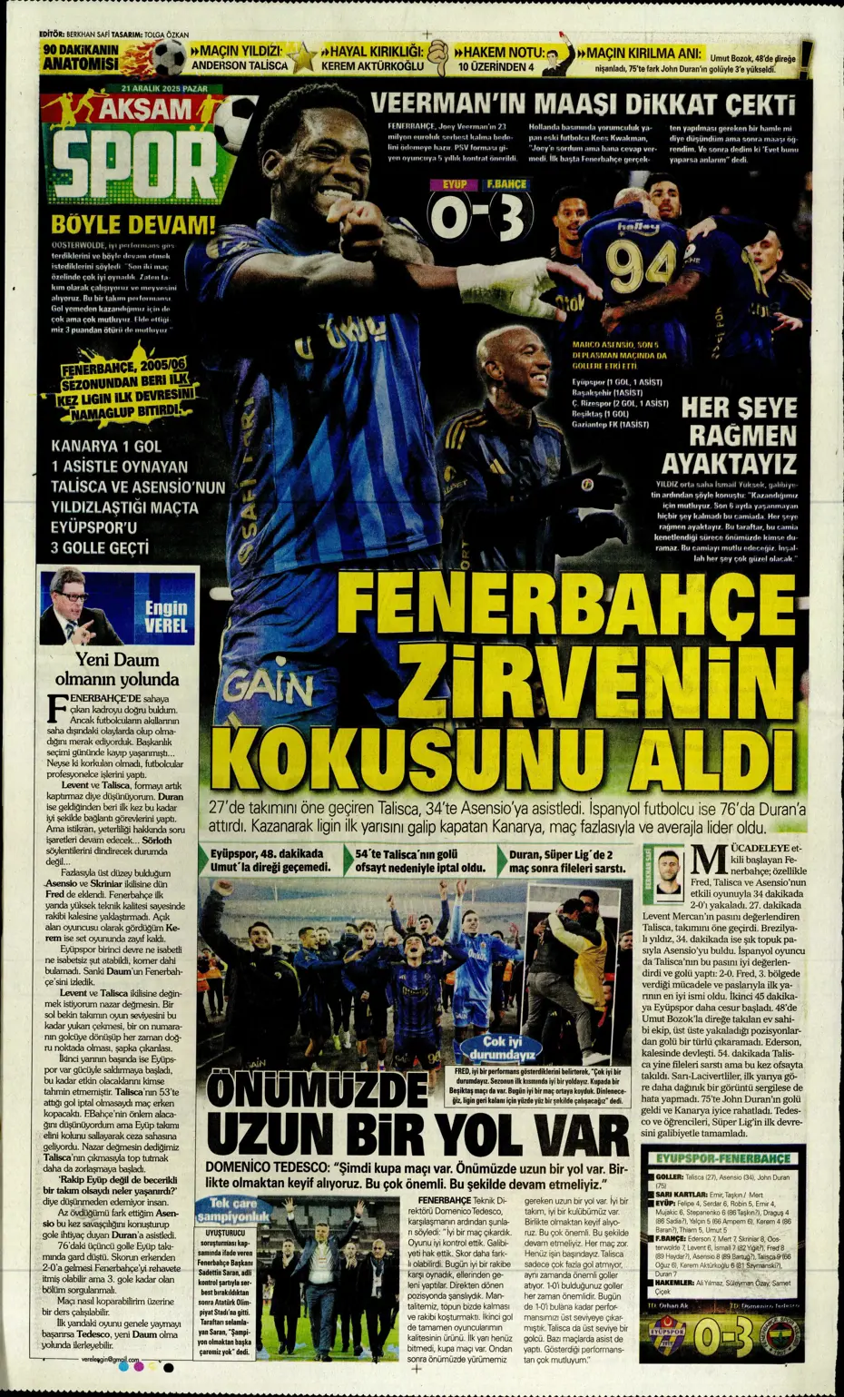 "Transferde Yusuf Sarı bombası" | Sporun manşetleri - 8