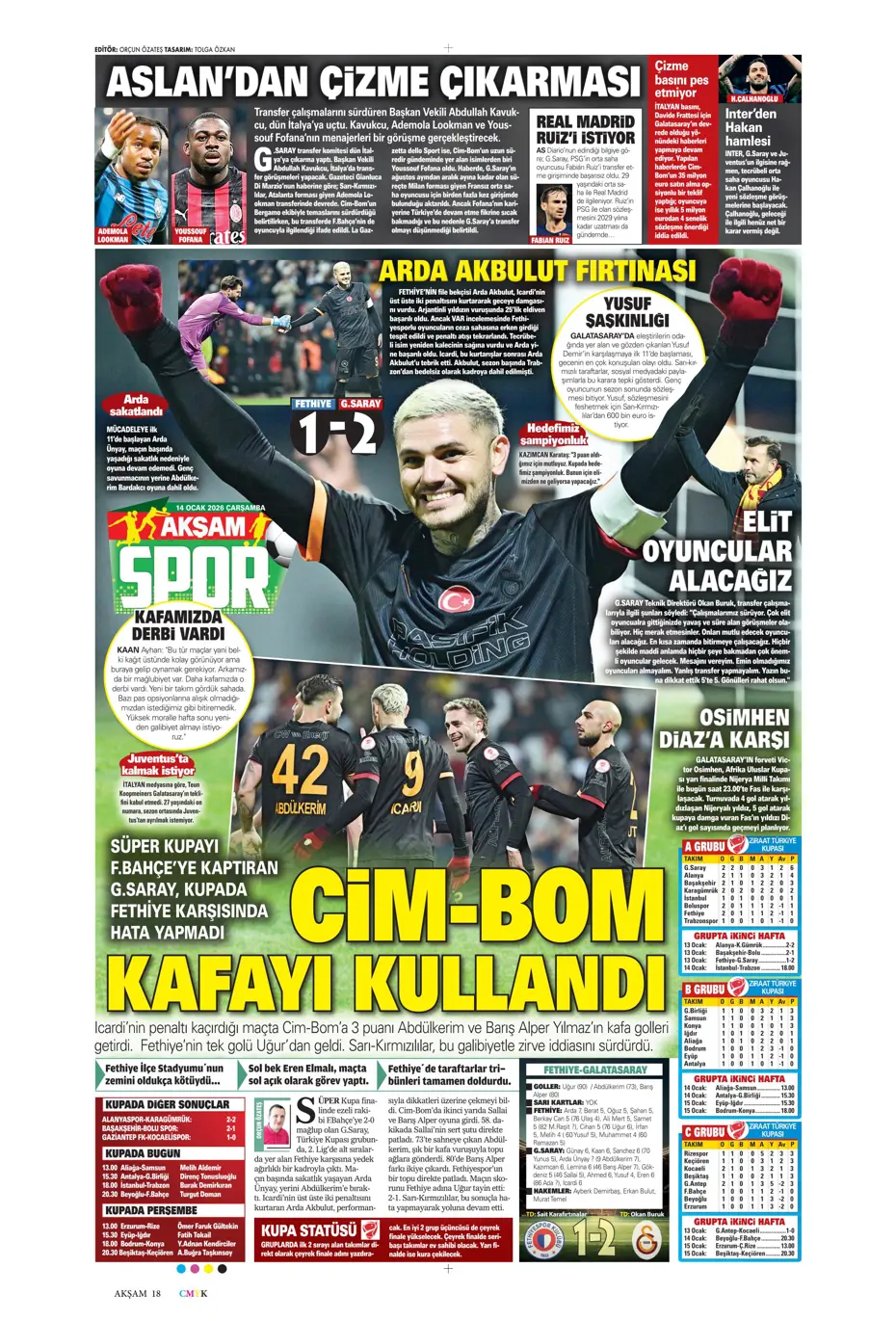"N'Golo Kante Fenerbahçe'de" | Sporun manşetleri - 34