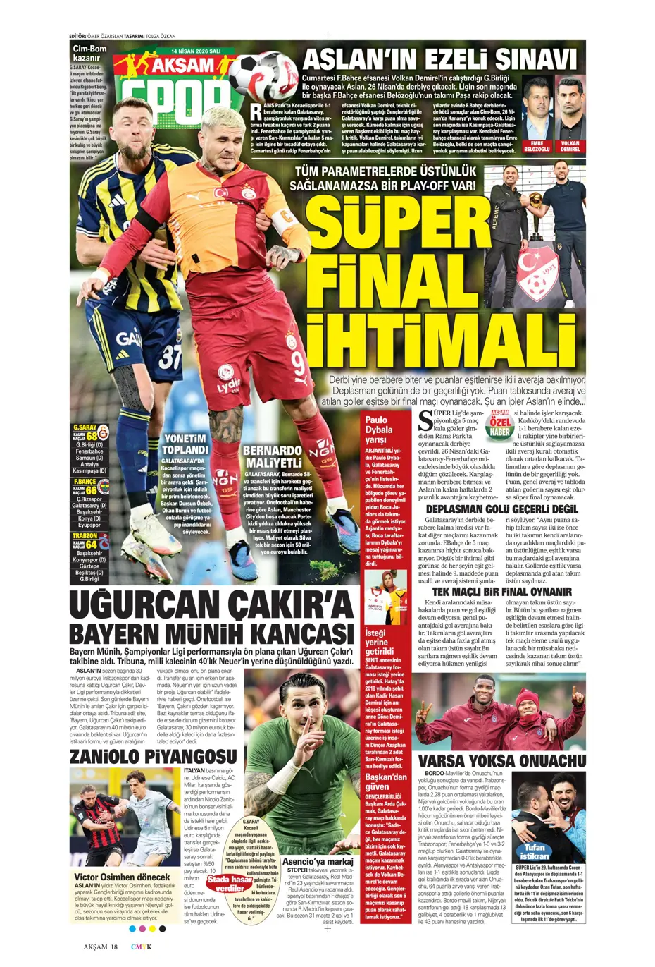 Tedesco takımdan ayrılmasına izin verdi, Fenerbahçe'ye veda ediyor | Sporun manşetleri - 31