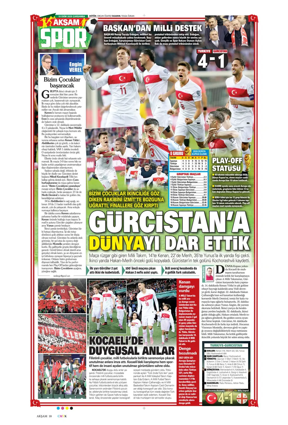 "Gürcistan'a dünyayı dar ettik" | Sporun manşetleri - 35