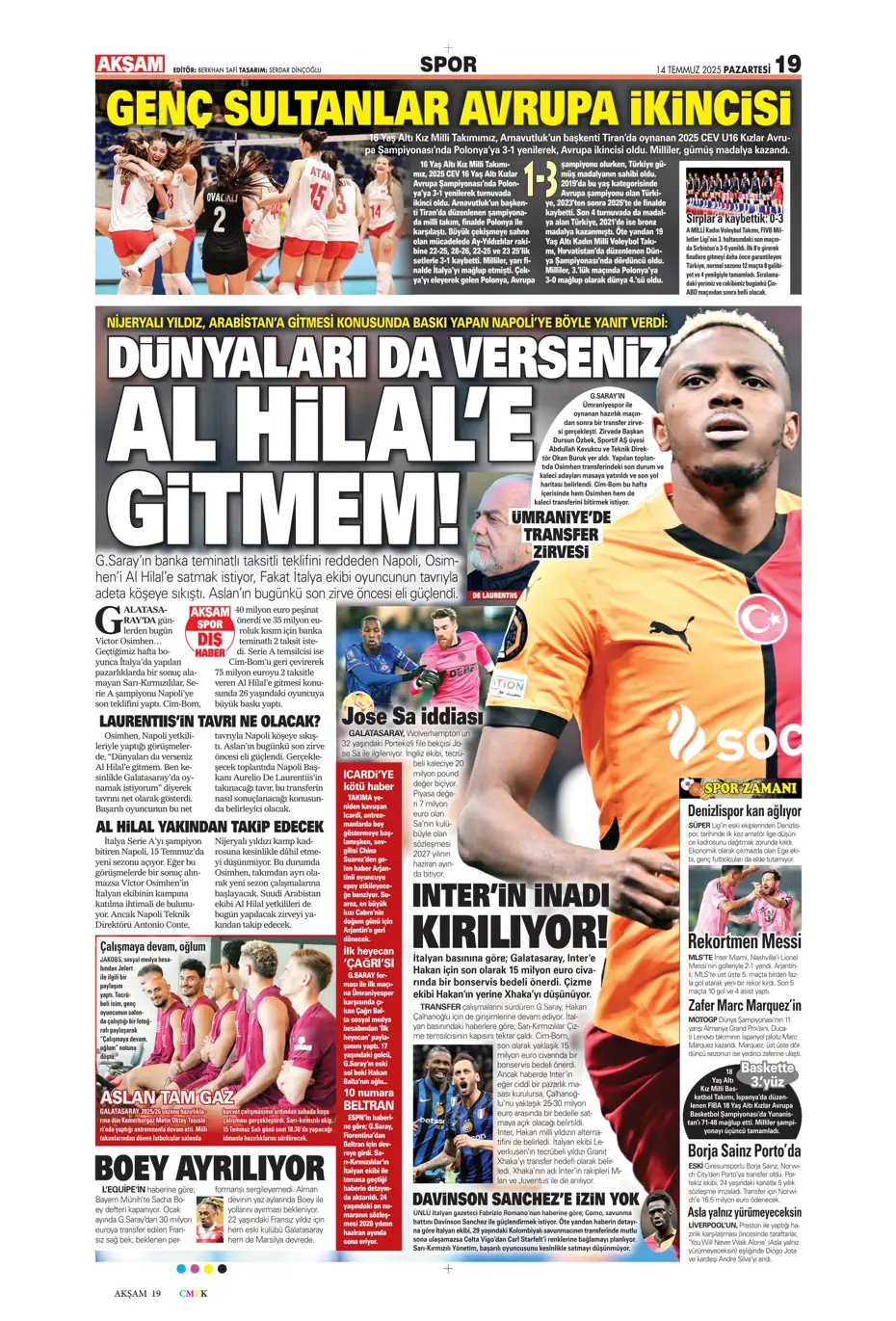 "Marco Asensio Fenerbahçe'de" | Sporun manşetleri - 31