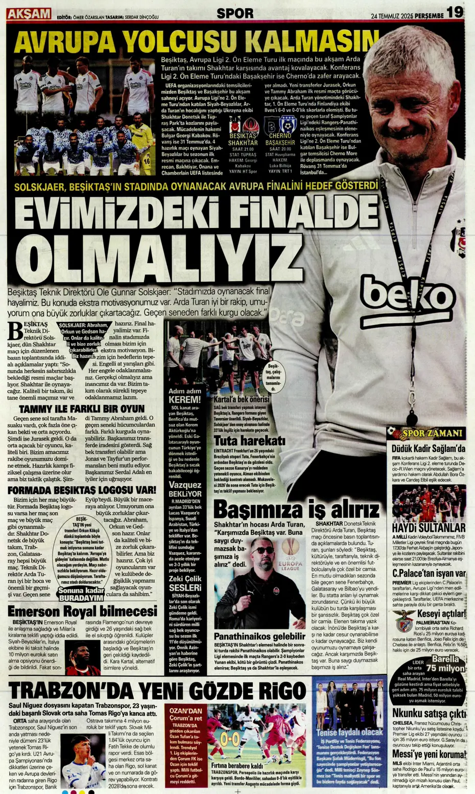 "Enzo Millot Aslan oluyor" | Sporun manşetleri - 39