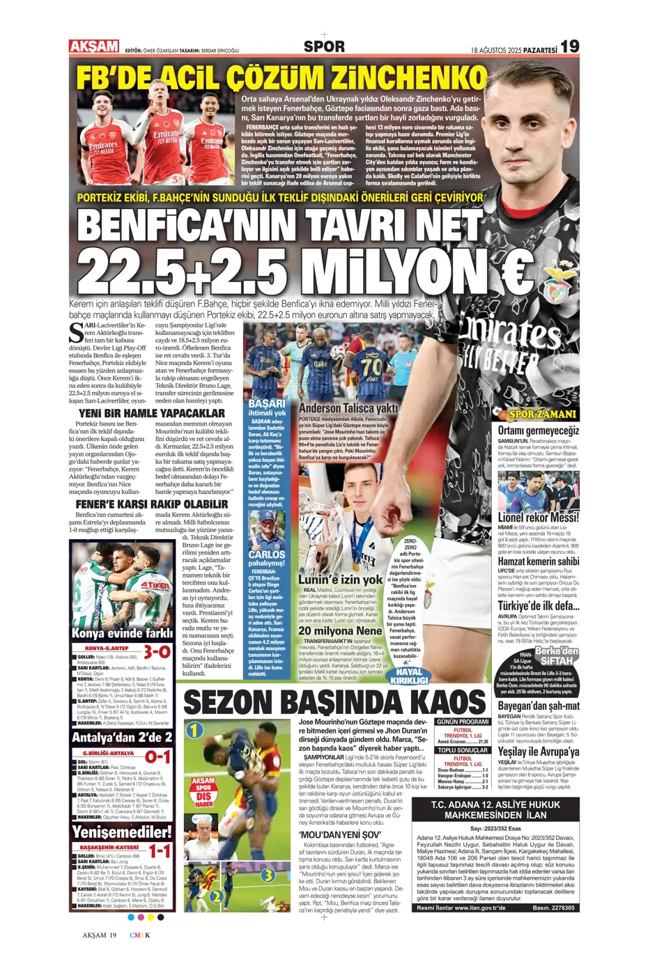 "Galatasaray'dan Antony bombası" | Sporun manşetleri - 35