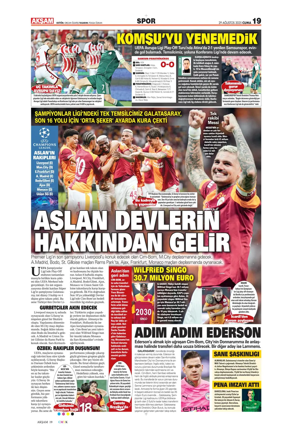 "Avrupa da gitti Solskjaer de" | Sporun manşetleri - 34
