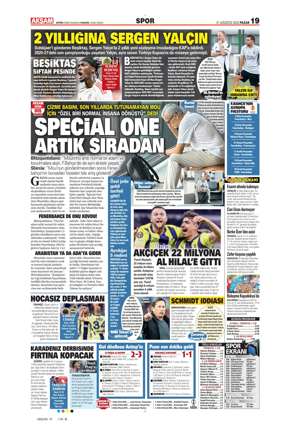"Roger Schmidt'ten Fenerbahçe kararı" | Sporun manşetleri - 38