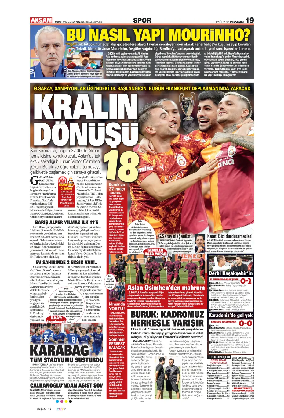 "Fenerbahçe 'Can' evinden vuruldu" | Sporun manşetleri - 23