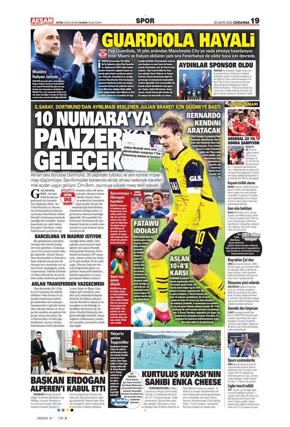 Conte yanında dünyaca ünlü yıldızı da Fenerbahçe'ye getiriyor | Sporun manşetleri - 30