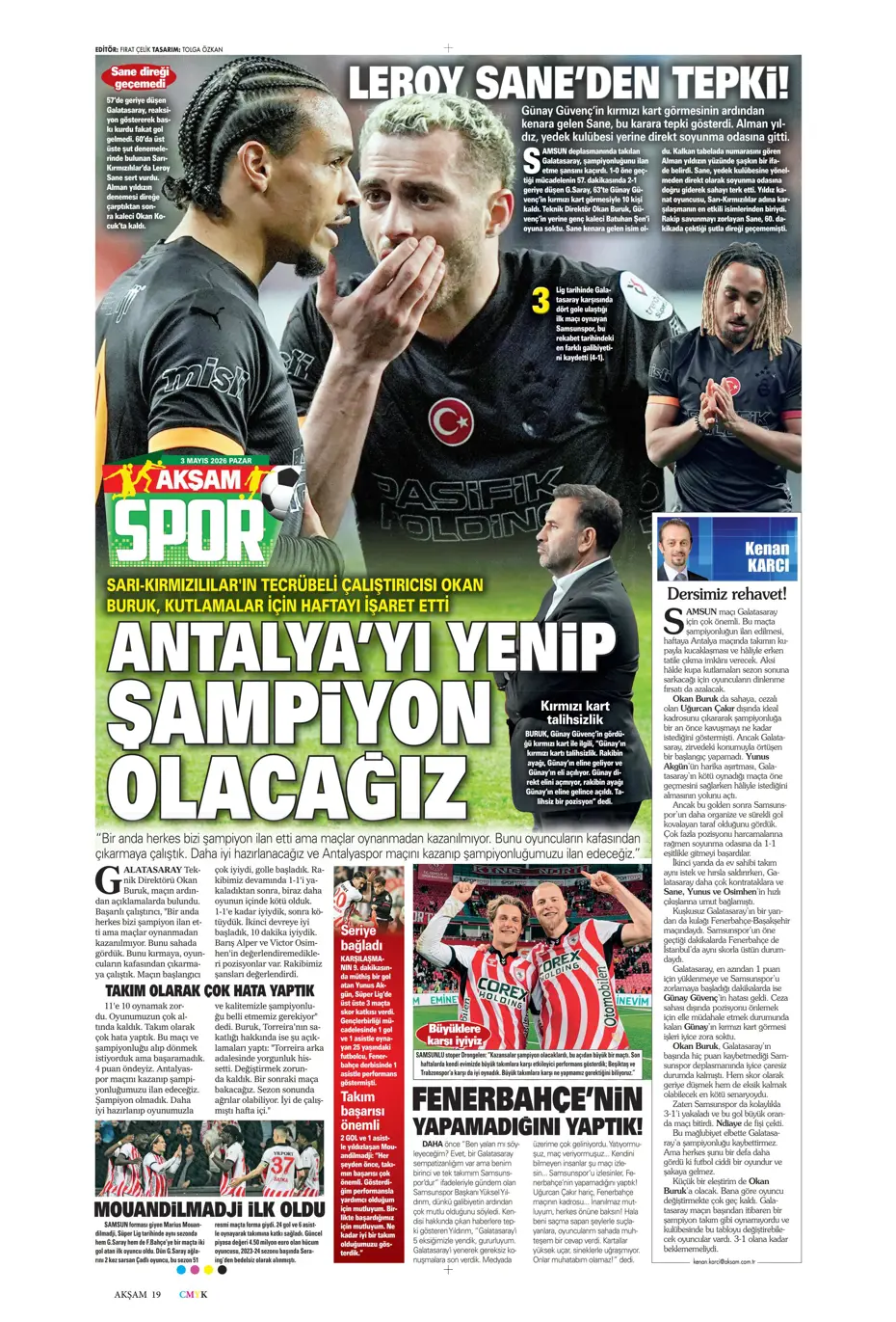 Galatasaray dördüncüyü ararken dört yedi | Sporun manşetleri - 41 Galatasaray dördüncüyü ararken dört yedi | Sporun manşetleri - 41