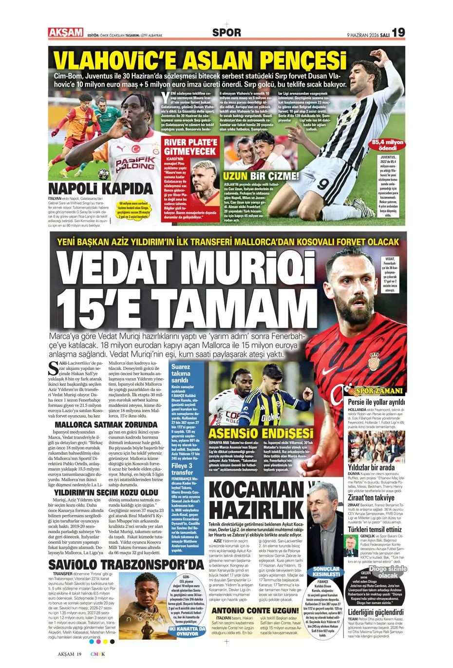Aziz Yıldırım sonrası ilk ayrılık için İstanbul'a geliyorlar | Sporun manşetleri - 21 Aziz Yıldırım sonrası ilk ayrılık için İstanbul'a geliyorlar | Sporun manşetleri - 21
