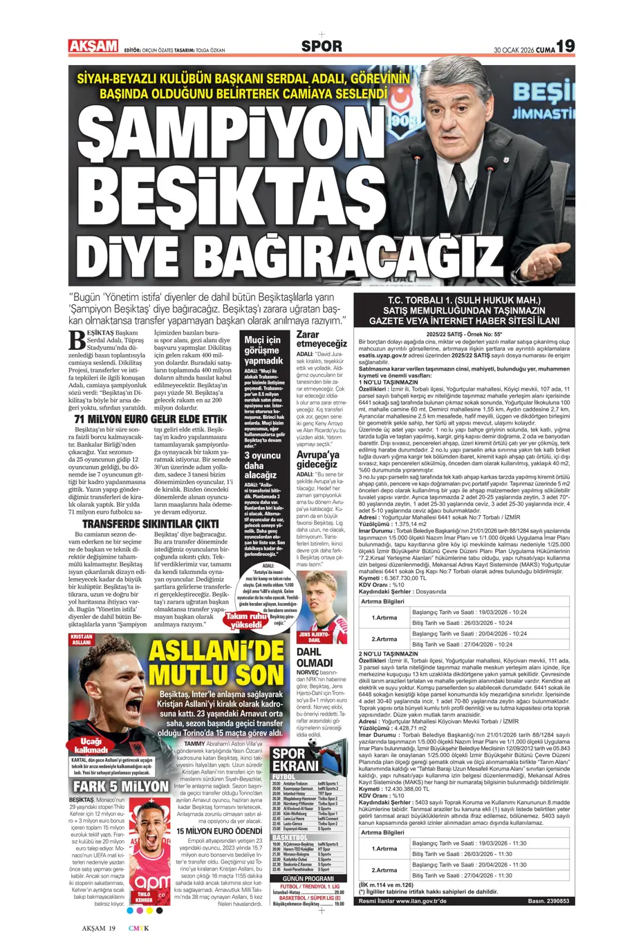 "Galatasaray'ın Gueye transferi tamam" | Sporun manşetleri - 32